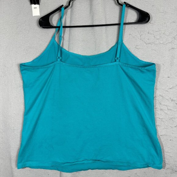 CJ Banks Womens Tank Top Sleeveless Spaghetti Strap Blue Turquoise Size 1X - Picture 2 of 7